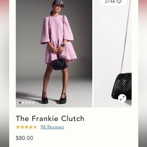 Anthropologie Frankie faux leather purse-clutch
